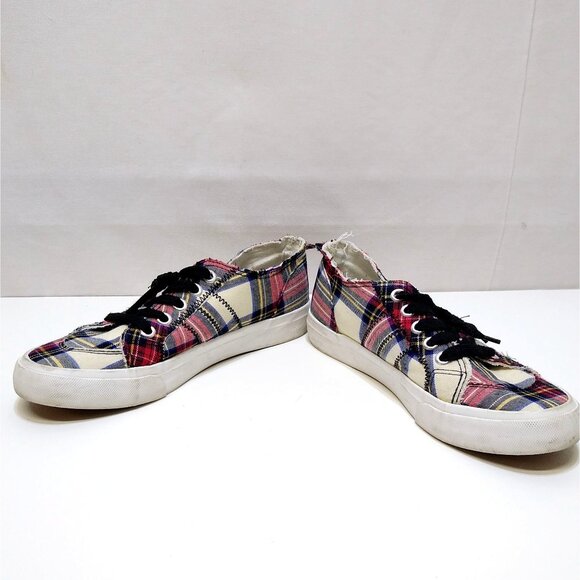 Jellypop Plaid Canvas Comfort Fit Women's 8.5M Sneakers Everyday Go Fasters - Picture 4 of 8